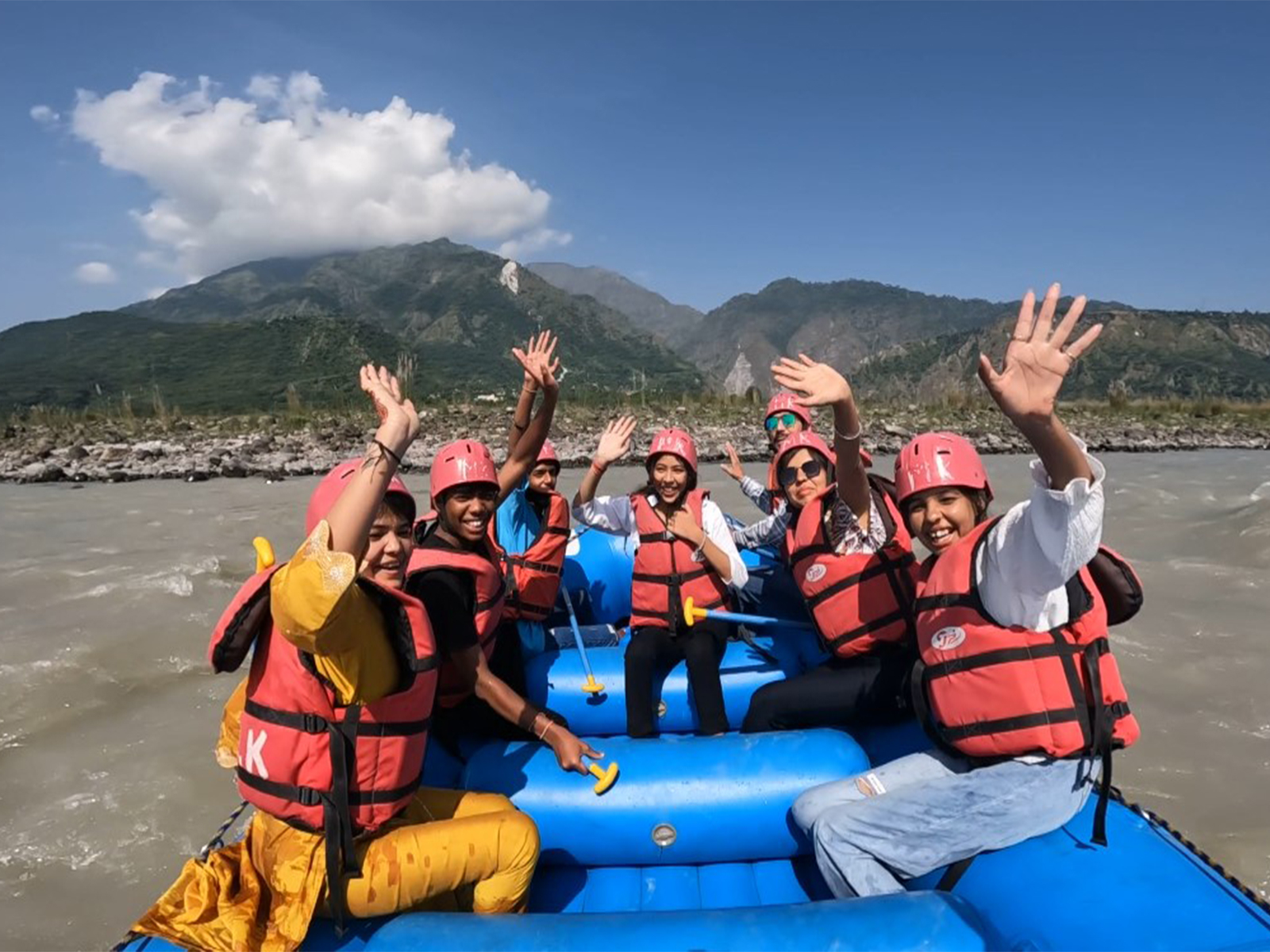 J&K: Water rafting resumes on Chenab River in Reasi after long halt (Photo/ANI)