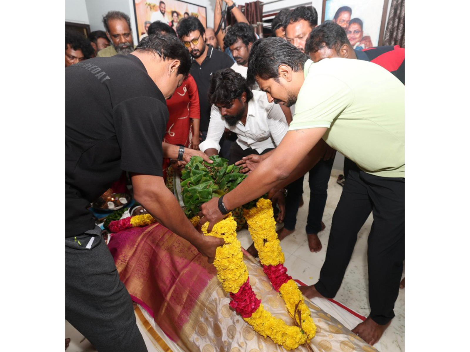 Udhyanidhi Stalin pays final respects to Robo Shankar mortal remains (Photo: ANI)